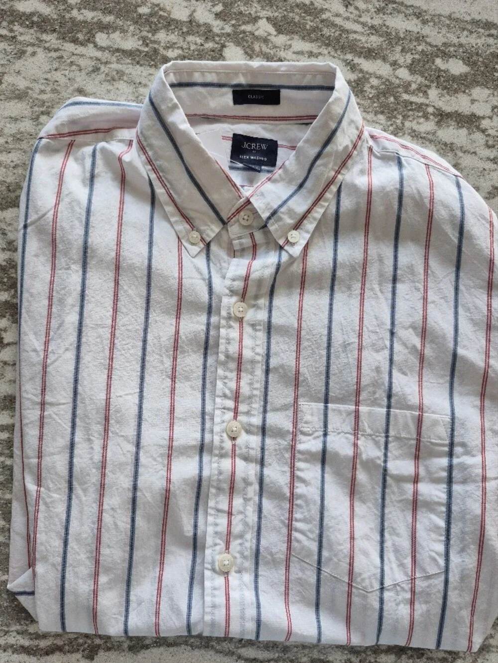 J. Crew Men's FLEX Washed Casual Long Sleeve Shirt.  New Size Medium